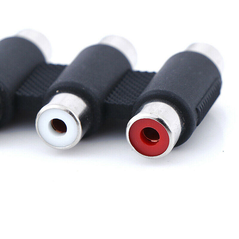 1PC 3 RCA AV audio video female to female jack coupler adapter 3RCA connector