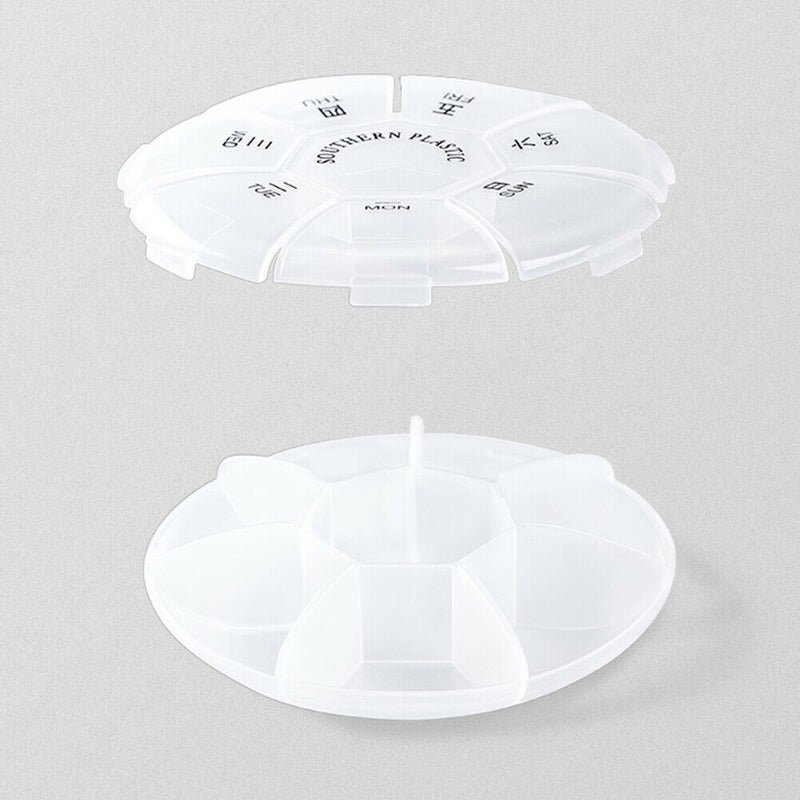 7 Grids 8.5cm Portable Weekly Pill Storage Box Case Container Medicine Organizer