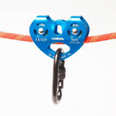 Camnal Outdoor Double Shaft Double Pulley Block Climbing Crossing Cable Cab