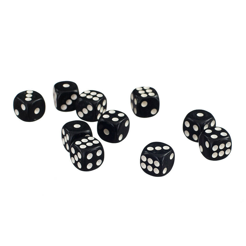100 Pack Opaque Dice D6 Six Sided Die for RPG DND MTG Boad Games Gift