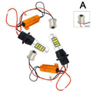 1Pair 1156 BA15S 42SMD Switch Back LED White DRL & Amber Turn Signal Light T0T6