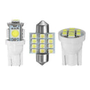 13pcs/set Car Interior LED Light Bulb Kit Festoon Dome License Plate Light A