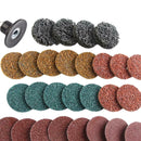 35 PCS 2 Inch Quick Change Sanding Discs 1/4" Holder Kit Sanding Polishing