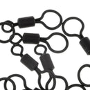 25pc Large Small Eye Extended Rolling Swivels Matt Black Carp Fishing Tackle