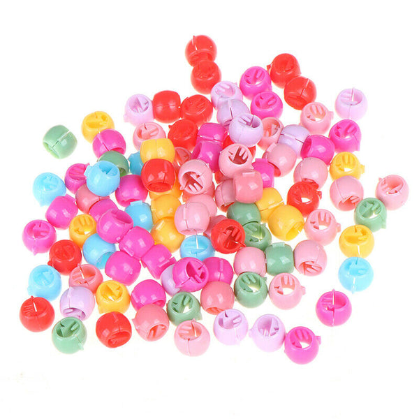 100 PCS Mini Hair Claw Clips For Women Girls Cute Candy Colors Beads Headwear,a