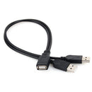 New USB 2.0 1 Female To 2 Male Y-Splitter Data Sync Charging Extension CableOZ