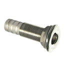Boat Plumbing Fittings, Stainless Steel Durable Barbed Thru Hull Threaded