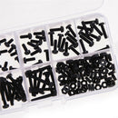 160PCS M3 8 Sizes Assortment Stand-off Nylon Screws Bolt Nuts Fastener Black FT