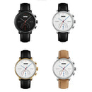Skmei Business Quartz Men'S Watch Fashion Simple Leather Strap Watch Alloy