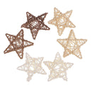 42Pcs Star Wicker Rattan Ball Christmas Party Garden Decoration Ornament 7cm 3cm