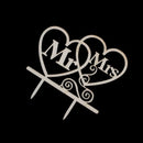 Rustic Wedding Cake Topper - Mr and Mrs style 38 W2J4