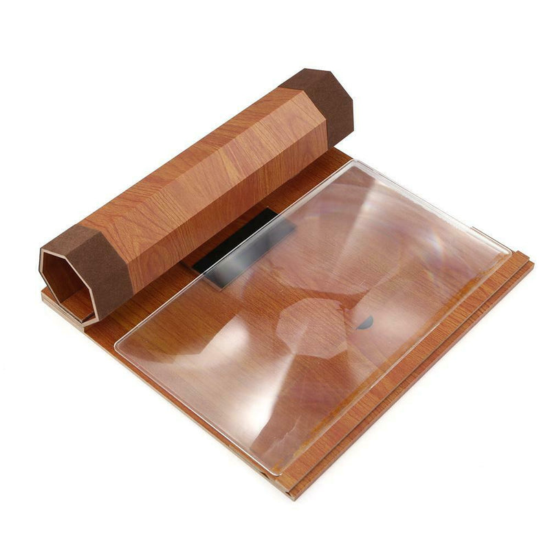 12 inch Wood Phone Screen Magnifier Stand Cellphone Display Amplifying Holder