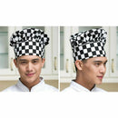 Professional Kitchen Chef Hat Black & White Chequered
