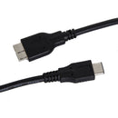 10Gbps USB 3.1 Type C Male to Micro USB 3.0 Drive Cable For Macbook Black