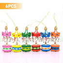 Decoration Pendant 6PCS/Set Christmas Tree Christmas Carousel Wooden ARVK Decor