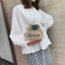 5X(Summer Beach Women'S Woven Bag Handmade Shoulder Bag Rattan Tote Purse  Y3D5)