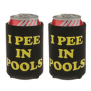 2pcs I Pee in Pools Soda Beer Stubby Tin Can Cooler Chilling Holder Sleeve