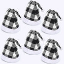 Christmas Hat Santa Claus Costume Unisex Xmas Plaid Cap Home Party Decor Hn