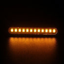 Motorcycle Turn Signal Lights Sequential Flowing 12 LED Strip Amber Accessories