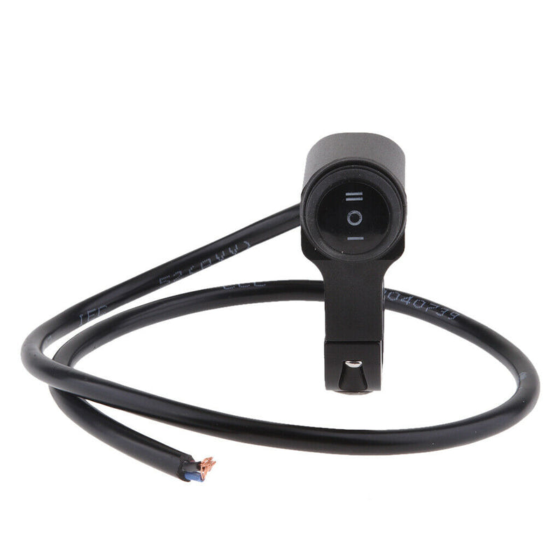 Waterproof 25mm 1" Motorcycle Handlebar Headlight ON/OFF/ON Switch Black
