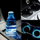 2PCS Car Boat Cup Holder LED Solar Auto Light Up Red Interior Mat Coaster