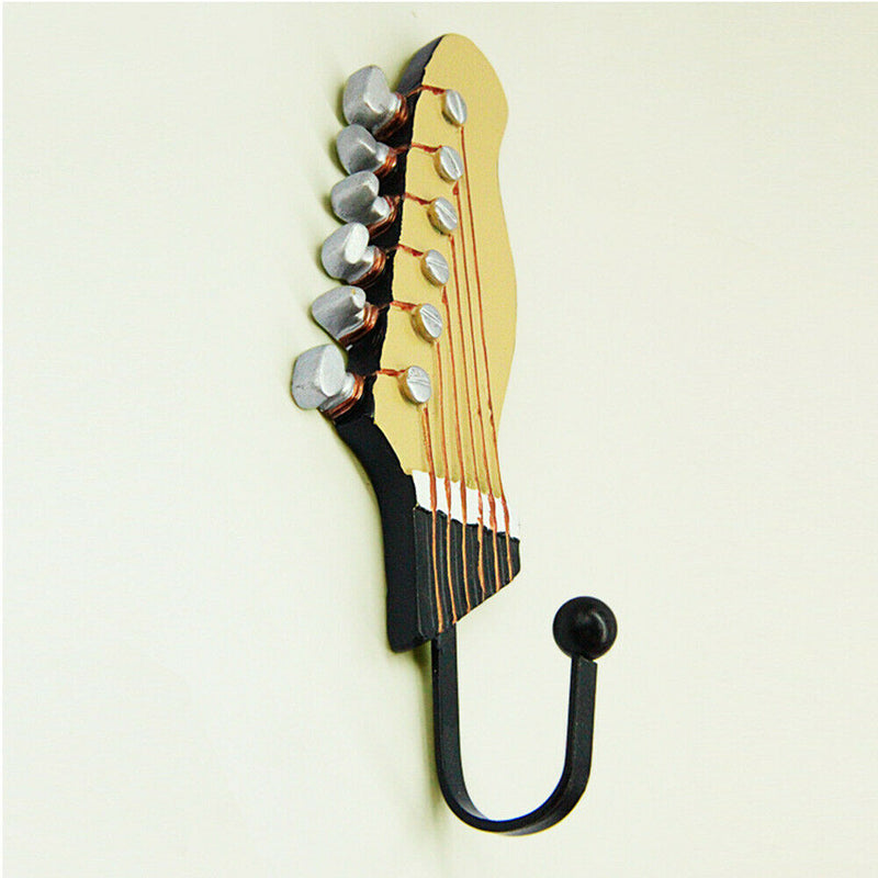 Guitar Heads Retro Home Decor Wall Mounted Multifunction Clothes Hanger