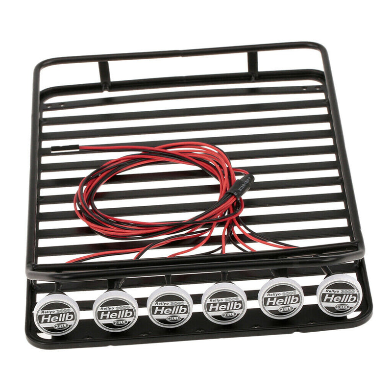 RC Car Roof Luggage Carrier, RC Car Roof Rack Metal Luggage Bracket with 6pcs