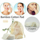 12X Reusable Facial Cleansing Pad Bamboo Cotton Makeup Remover Pads Face Wipes