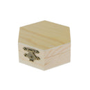 Unfinished Plain Hexagonal Wooden Jewelry Box Trinket Chest Jewelry Gift Box