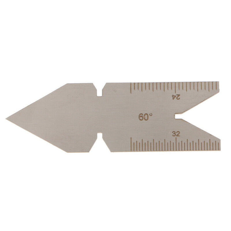 Welding Weld Screw Gauge 60Degree Weld Gage Stainless Steel Long 72MM Wide