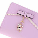 Women's Wallet Leather Wallet Long Purse Wallet Wallet Zipper Tote - purple