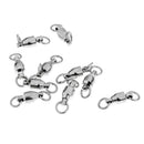 20x Multiple Sizes Flexible Rotation Ball Bearing Swivels Fishing Swivels