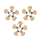 15pcs Natural Wooden Baby Pacifier Clips DIY Pacifier Clip Metal Holders
