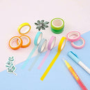 40x Writable Rolls Paper Washi Masking Tape Rainbow Colours Sticky Adhesive