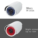 White 720P 24 Leds Outdoor Hidden  With Screw 12V Power Input
