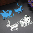 Santa Ride Christmas Metal Cutting Die Stencils DIY Emboss Scrapbook Craft