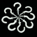 20x PVC Coated Stainless Steel Screw In Cup Hooks Ring Plant Jewelry Hanger