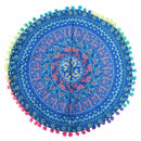 Stylish Large Mandala Floor Pillows Case Round Bohemian Meditation Cushion  F8T8