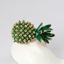 Elegant Pineapple Pins Brooch Rhinestone Badges Jacket Jewelry Ornaments