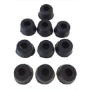 10 Pcs 17mm x 10mm Conical Recessed Rubber Feet Bumpers Covers Black E5F6