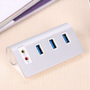 1X(Acasis Hs0047 Aluminum Alloy Usb Splitter High Speed Usb 3.0 Hub 3 Port
