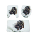 3pcs/set Elephant Print Anti Slip Water Absorb Floor Rugs Carpet Bath Mats