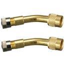 2 pcs 135 Degree Angle Air Tyre Valve Extension Adaptor Long Shank for Moto