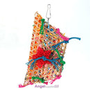 Colorful Bamboo Weave Wooden Swing Parrot Bird Toys Bird Cage Accessories