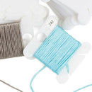 120 Pieces White Plastic Floss Bobbins Thread Embroidery Cross Stitch Bobbi Q4S1