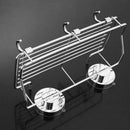 Vacuum Suction Type Bathroom Kitchen Storage Rack Shelf Holder with 3 Hooks