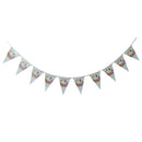 10pcs flags/lot Safari Animals Banner Garland For Kids Birthday Party DecME