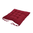 Soft Cotton Seat Cushion Winter Home Office Bar Chair Cushion(Wine Red)