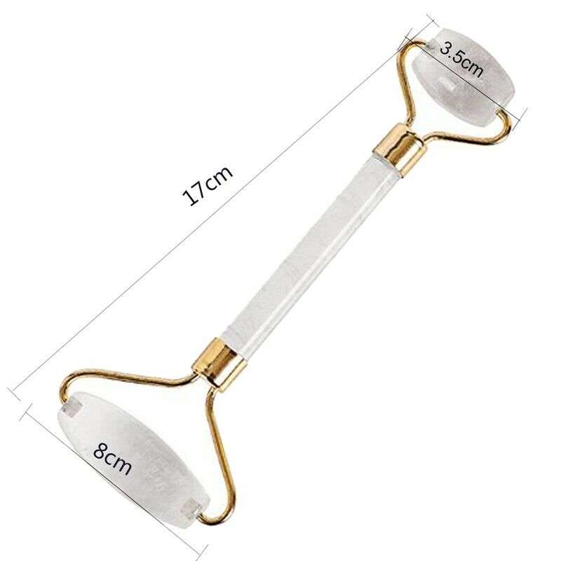 Natural Jade Roller Facial Massager Roller, SPA Guasha Head Neck Body Facia H5P8