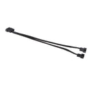 2pcs 4Pin  to 2x 3/4pin Fan Splitter Power Cable Sleeved Braided for PC